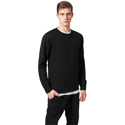 Urban Classics Diamond Quilt Crewneck Black Slike