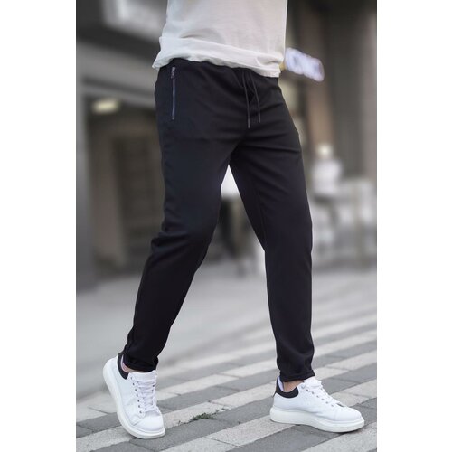 Madmext Men's Black Zipper Detailed Trousers 6520 Slike