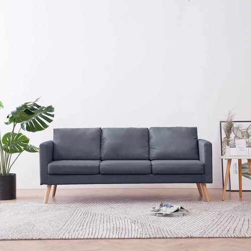 Trosjed Sofa od Tkanine Tamno Sivi Cijene