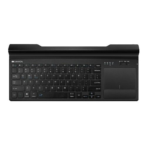 Canyon CND-HBTK7-US Bluetooth i 2.4G bežična tastatura sa panelom na dodir, do 4 uređaja. Android, iOS, Win, crna boja Slike