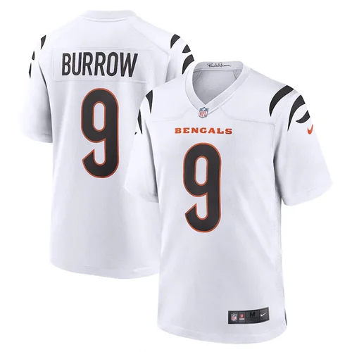 Nike Joe Burrow 9 Cincinnati Bengals Road Game dres Nike Joe Burrow 9 Cincinnati Bengals Road Game dres