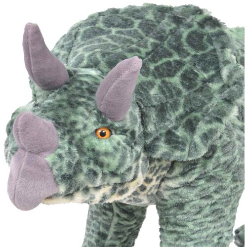  Samostojeći pli&amp;scaron;ani dinosaur triceratops zeleni XXL Slike