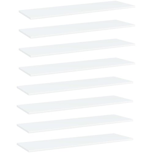 Police za knjige 8 kom bijele 100 x 30 x 1,5 cm od iverice Slike
