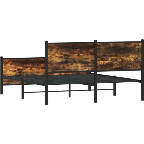 VidaXL metalni okvir kreveta s uzglavljem i podnožjem 140x200 cm Slike