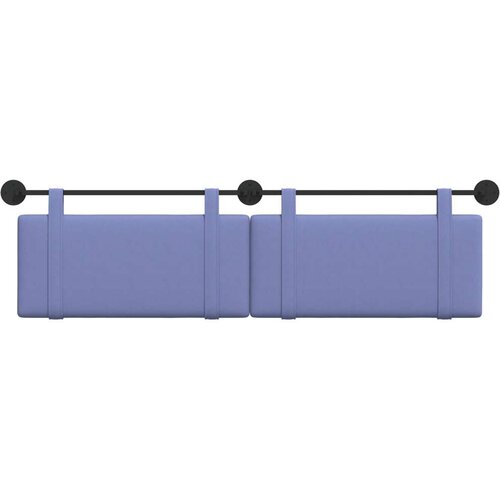  Držeće uzglavlje Zidne Traper plava 170 x 55 x 5 cm tkanina - Trapere plave boje 160 cm bez LED svjetla Slike