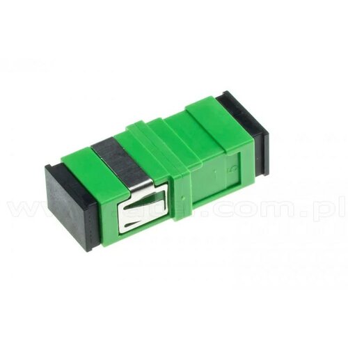 Netiks SC-APC/SC-APC singlemode fiber simplex adapter (1 x SC-APC SM) zeleni Slike