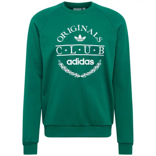 Adidas Sweater majica zelena / bijela
