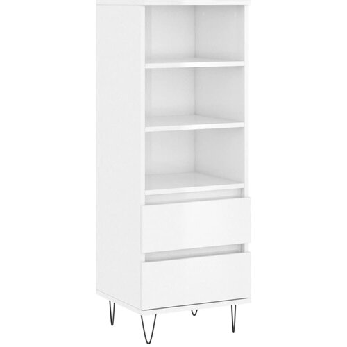 Maison Chic Visoka omara - Komoda - Predalnik visok sijaj bela 40x36x110 cm inženirski les, (21718698) Slike