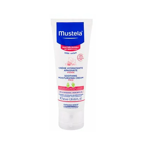 Mustela Bébé soothing moisturizing face cream pomirjajoča in vlažilna krema za obraz 40 ml za otroke