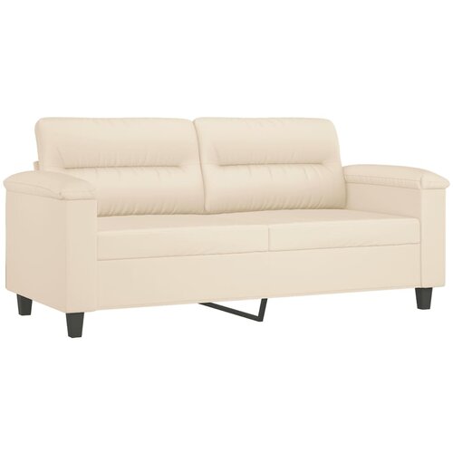  2-dijelni set sofa s jastucima bež od mikrovlakana Slike