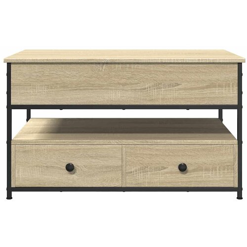  Stolić za kavu boja hrasta sonome 85x50x50 cm od drva i metala Slike