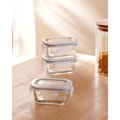 Madame coco Set posuda za odlaganje hrane, 3 komada, 120 ml, Providni Cene