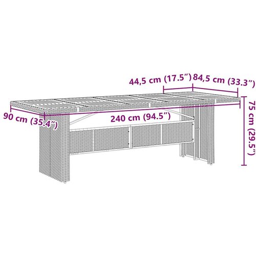 VidaXL 9-dijelni vrtni bistro set od poliratana s jastucima crni Slike
