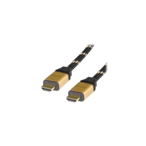 Roline HDMI priključni kabel HDMI-A vtič 1.00 m črna\, zlata 11.04.5501 #####4K UHD\, dvojno oklopljen\, pozlačeni konektorji HDMI kabel, (20419132) Cene
