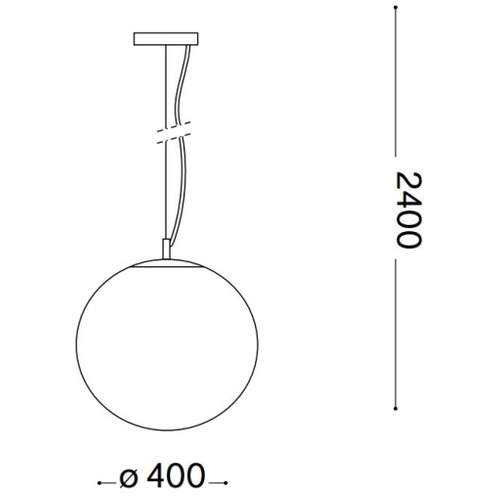 Ideal Lux luster na sajli mapa 1xE27/42W/230V prečnik 40 cm siva/dimljena Slike