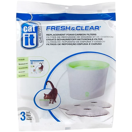 Catit Design Fresh & Clear pojilica, 2 litre - Zamjenski filteri (3 komada)
