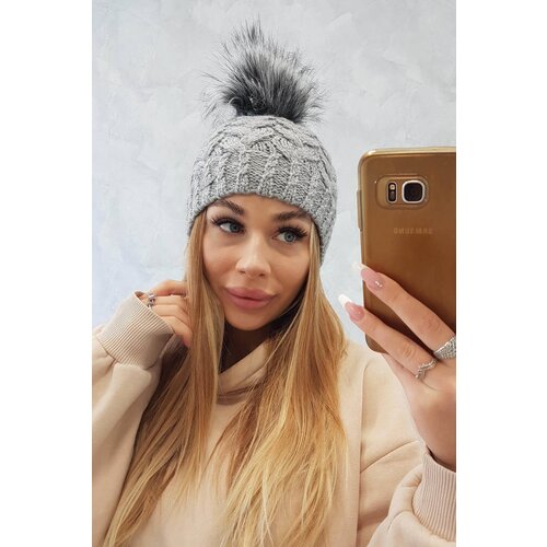 Kesi Cap with fleece Daria K217 light grey Slike