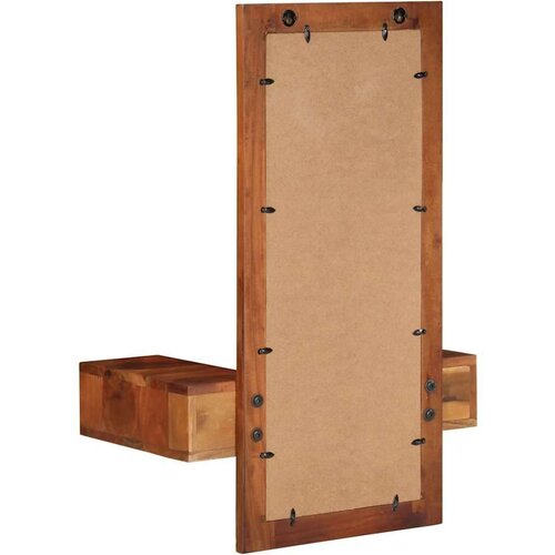  Zidno ogledalo s ladicama 60x33x90 cm puno drvo bagrem Slike