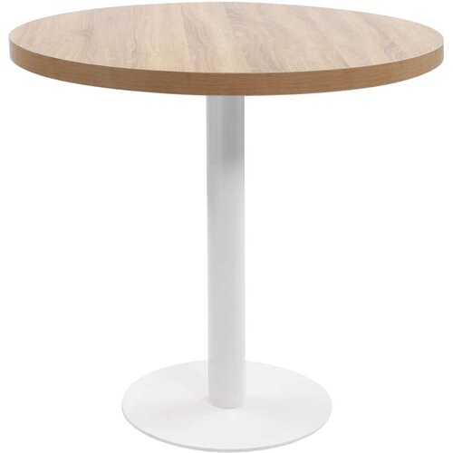 vidaXL Bistro miza svetlo rjava 80 cm mediapan Cene