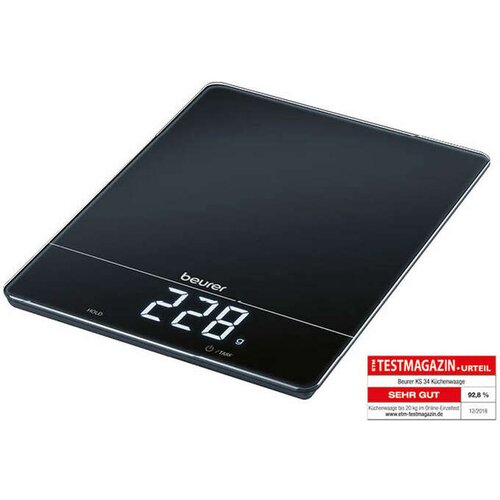 Beurer KS 34 XL Modern home kuhinjska vaga Opseg mjerenja (kg)=15 kg grafitna Cijene