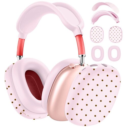 INF Silikonski ovitek za Apple AirPods Max, bel s črnimi pikami Pink, (5000286828) Cene