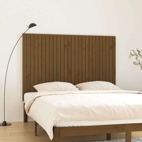  Stensko posteljno vzglavje medeno rjavo 166x3x110 cm borovina, (20737270) Slike