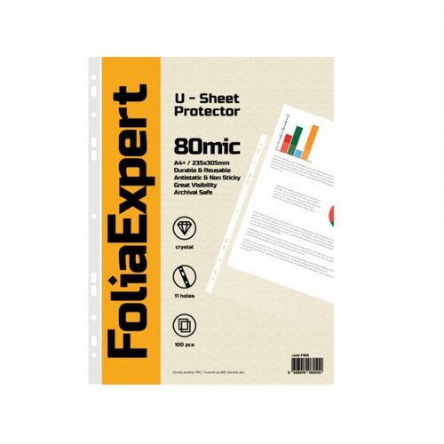  U folija 80 mic 1/100 FOLIAEXPERT A4  kristal 235x305mm Cene