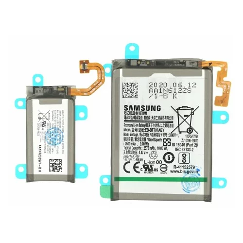 Samsung Baterija za Galaxy Z Flip 5G / SM-F707, originalna, 2575 mAh / 725 mAh