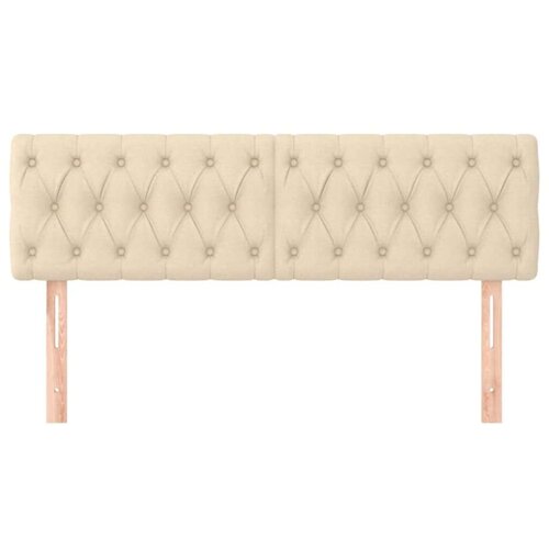  Uzglavlja 2 kom krem 72x7x78/88 cm od tkanine Slike