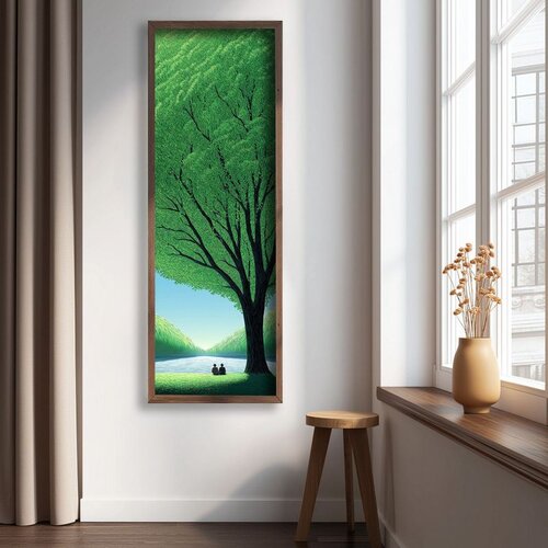 WALLXPERT LAC023-150 Multicolor Decorative Framed MDF Painting Cene