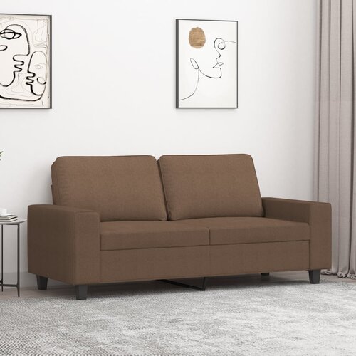 The Living Store Dvosed rjav 140 cm blago - Kavč Dvosed, (21835723) Cene