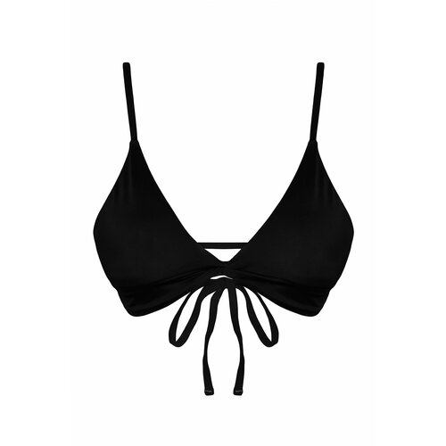 Trendyol Black Triangle Knot Bikini Top Slike