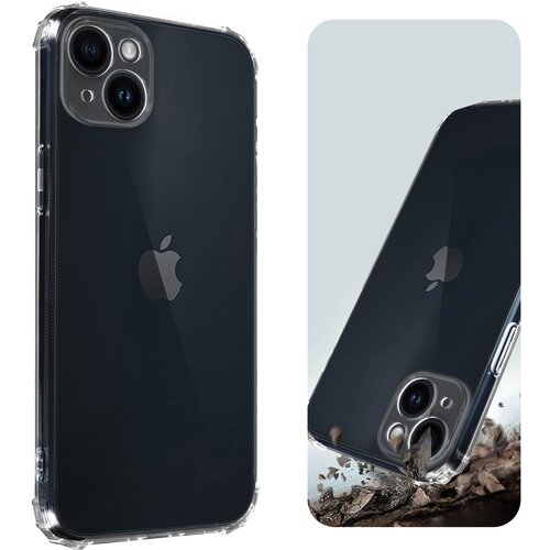 AVIZAR Prozoren gel silikonski ovitek za iPhone 14 Plus z odbijacem, odpornim proti udarcem, (20640111) Cene