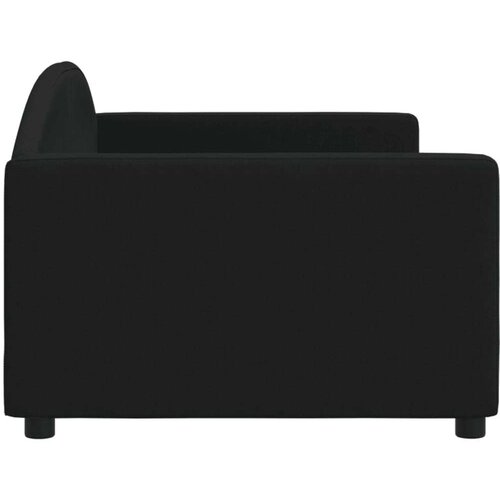 vidaXL Raztegljiva postelja črna 90x200 cm blago Cene