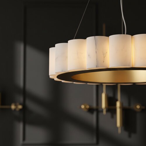 Toolight Viseća lampa APP1801-CP 50 cm Bru&amp;scaron;eno Zlato Slike