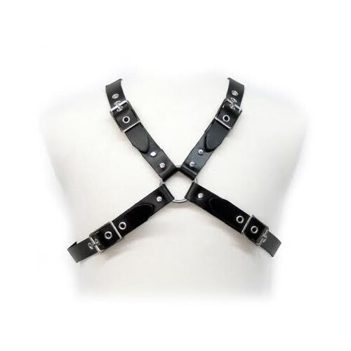 LEATHER BODY BLACK BUCKLE HARNESS FOR MEN Slike
