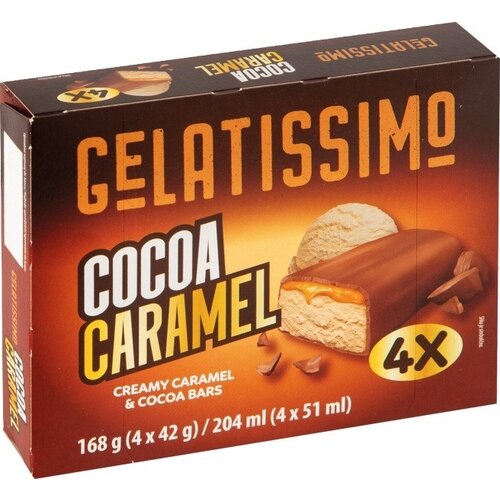  Sladoled GELATISSIMO karamel bar 4x51ml Slike