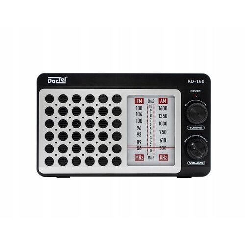Dartel radio FM, AM, analogni, AC ili klasične baterije, crni RD-160 Slike