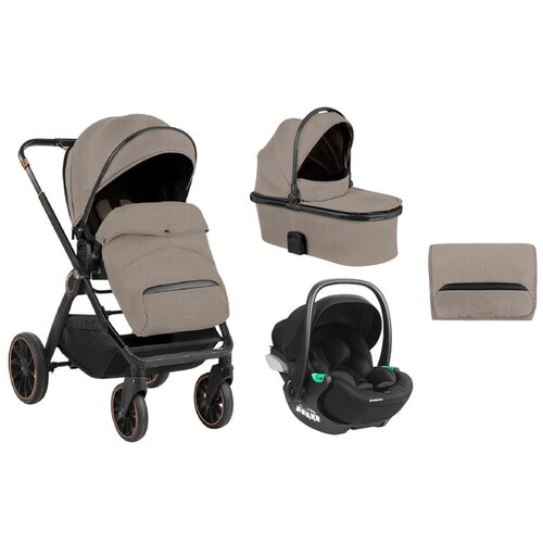 Kikka Boo kolica tiffany 3in1 premium set sa auto sedištem i-trail i-size i tvrdom korpom beige Cene