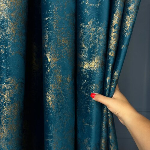 Dekorativna tkanina Velvet Glam Blue plava vis. 3,00 m Cijene