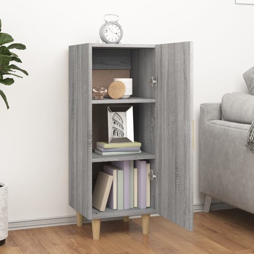  Komoda boja hrasta sonome 34,5x34x90 cm od konstruiranog drva Siva Slike
