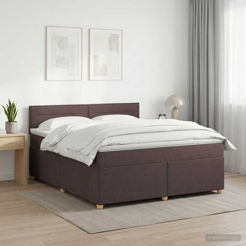  Boxspring krevet s madracem Tamno smeđa 140 x 200 cm Tkanina Cijene