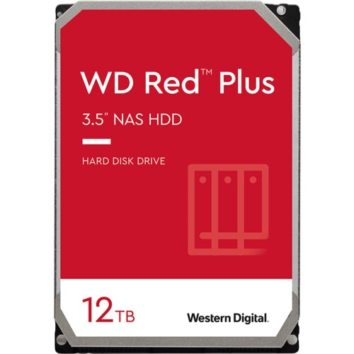 Western Digital HDD NAS WD Red Plus (3.5''/ 12TB/ 256MB/ 7200 RPM/ SATA 6 Gb/s) Cene