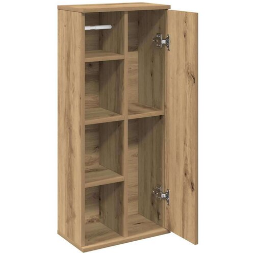 VidaXL Kupaonski ormarić s držačem za role boja hrasta 39x22x90 cm Slike