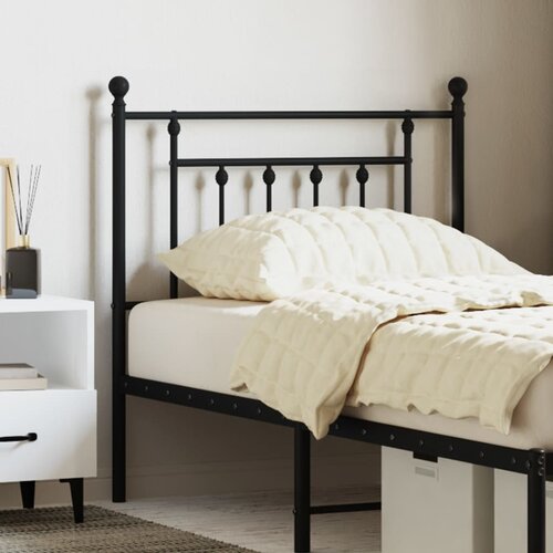vidaXL Metalno uzglavlje crno 80 cm Cene