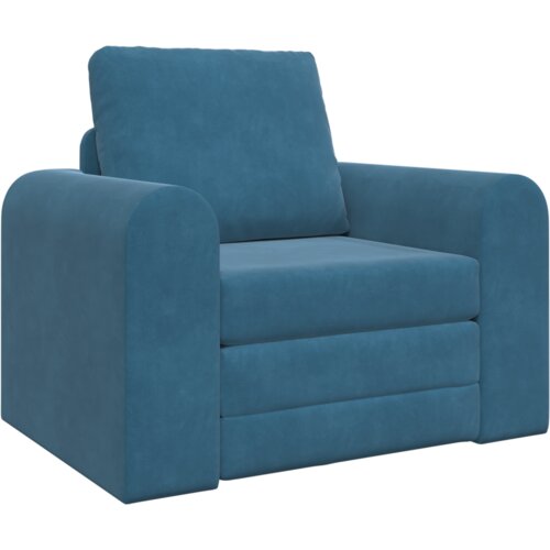 VidaXL Sofa Krevet na Podu 2-u-1 Plava 98x71x83 cm Bar&amp;scaron;unasti Slike