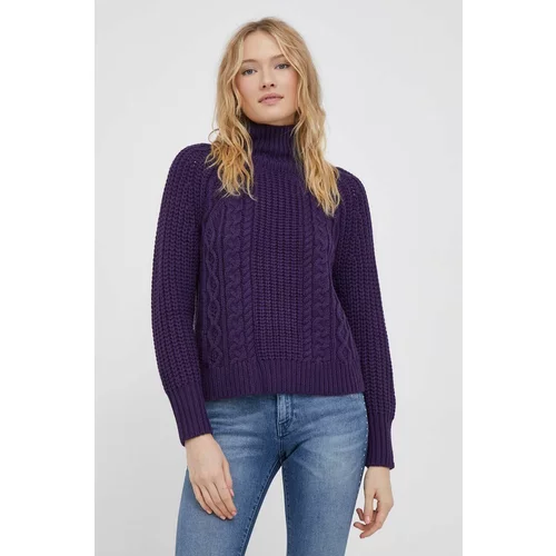 Joop! Volnen pulover ženski, vijolična barva