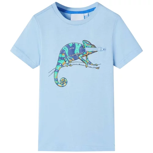 vidaXL Otroška majica z kratkimi rokavi svetlo modra 116