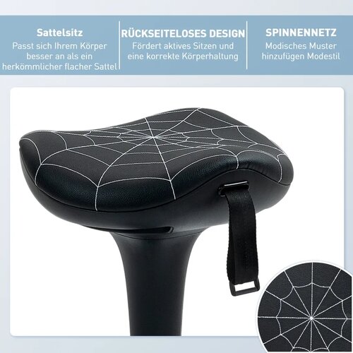  Uredska stolica s funkcijom okretanja ergonomska stolica podesiva visina 65 5-83 5 cm nagibna 120&amp;deg; crna Slike