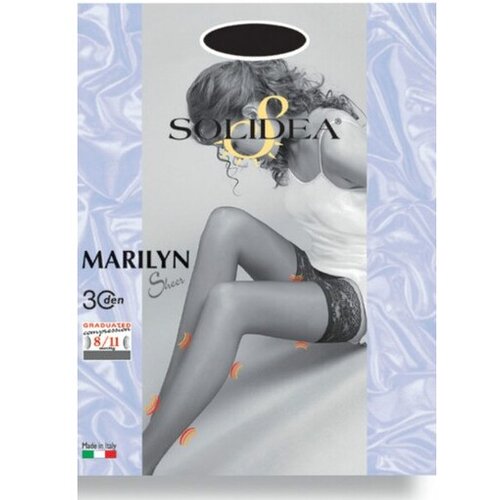 Solidea marilyn 30 car.nero 4,prozirne čarape bez podvezica od 30 den Cene